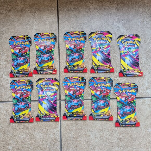 pokemon tcg: mega evolution sleeved booster pack - 10 cards Amazon.com: Pokemon TCG: Mega Evolutions - Perfect Order Sleeved Booster  Pack